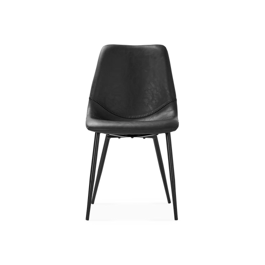 Solomon - Chaise de salle à manger en cuir