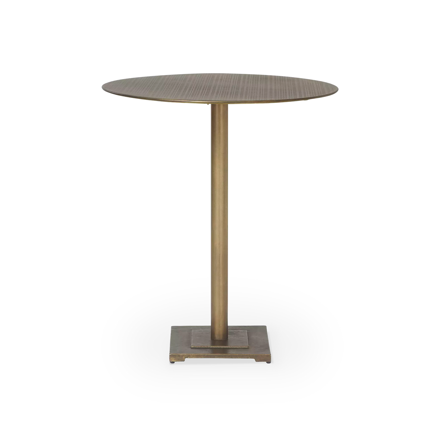 Fannin - Table haute en laiton antique