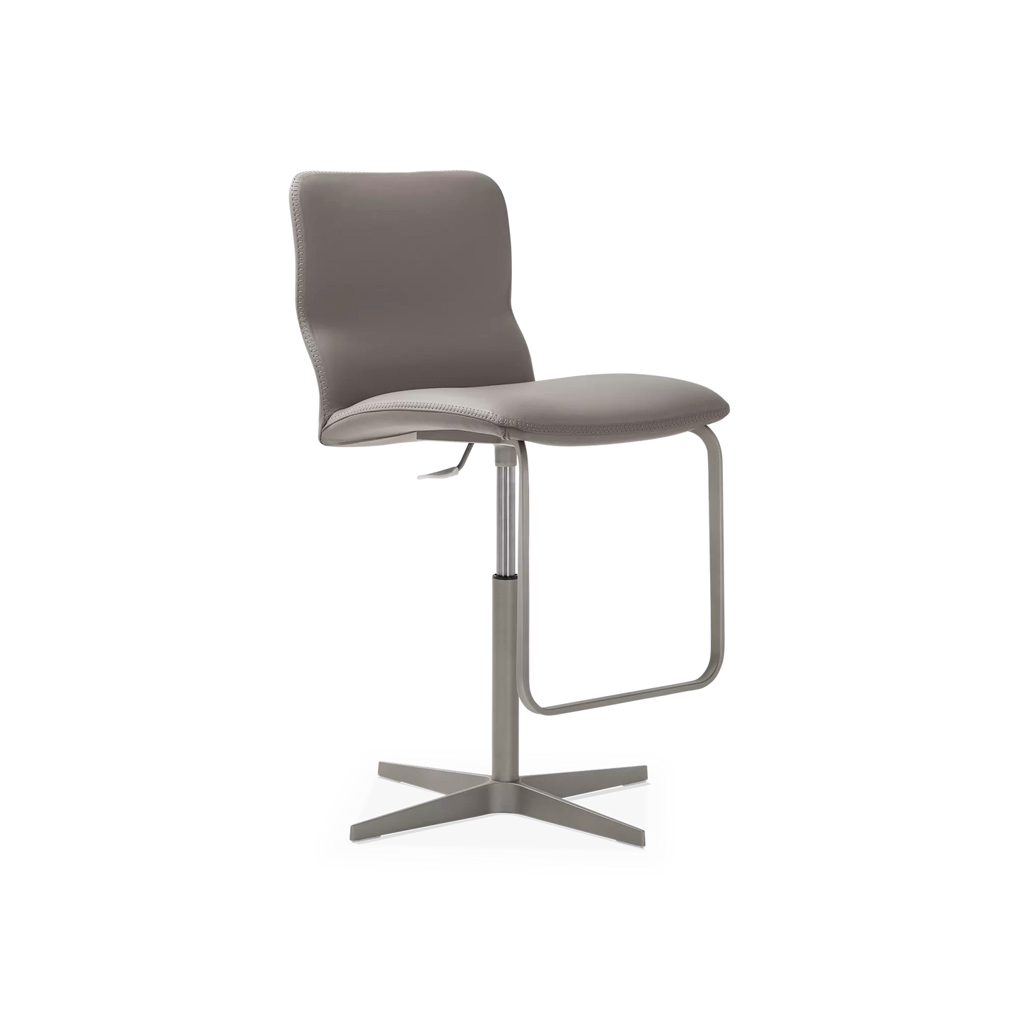 Vito - Tabouret ajustable en cuir par Cattelan Italia
