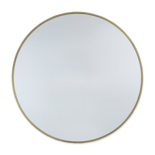 Antique - Miroir rond en métal