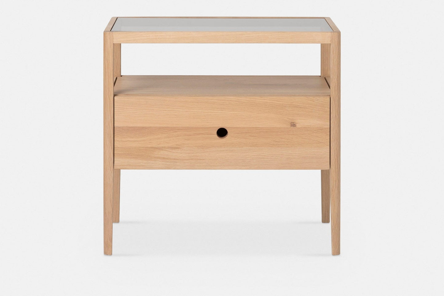 Spindle - Table de chevet en chêne par Ethnicraft
