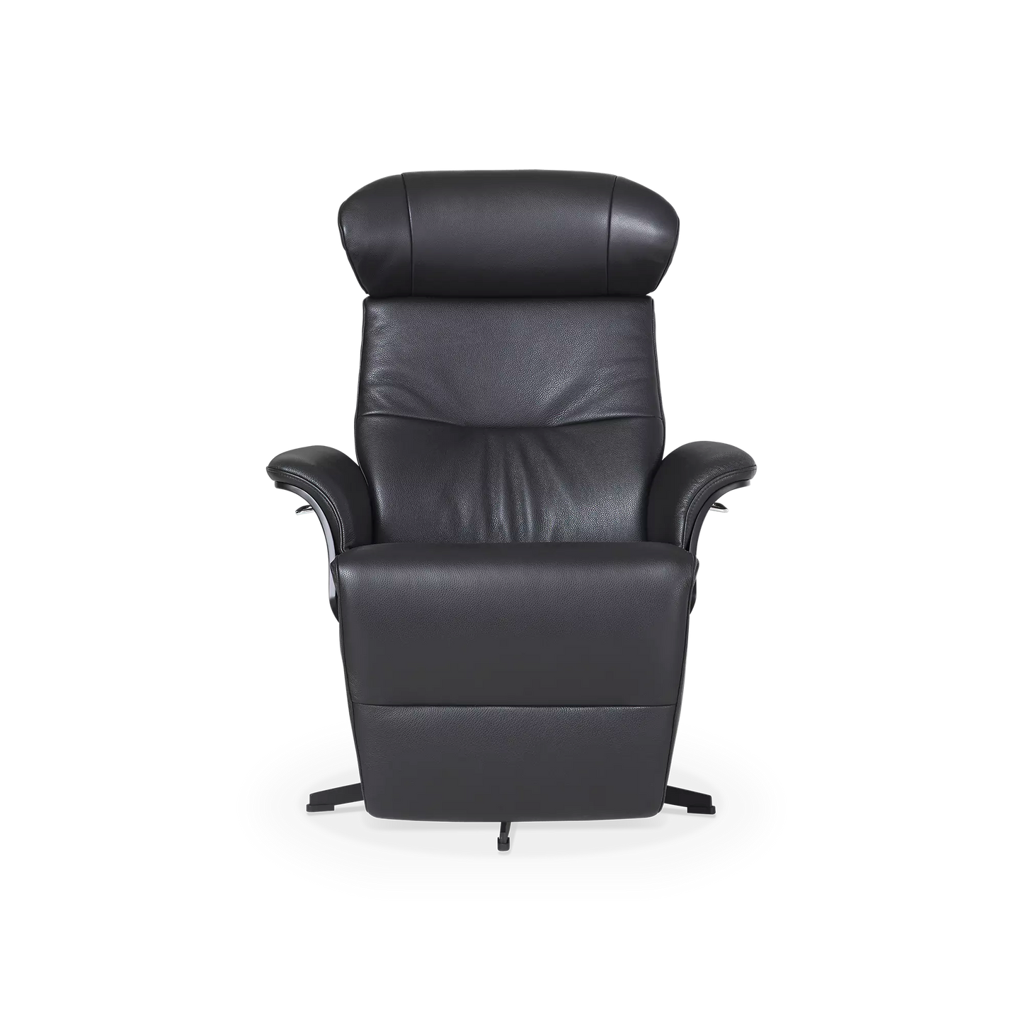 Time Out - Fauteuil inclinable en cuir avec repose-pieds intégré par Conform