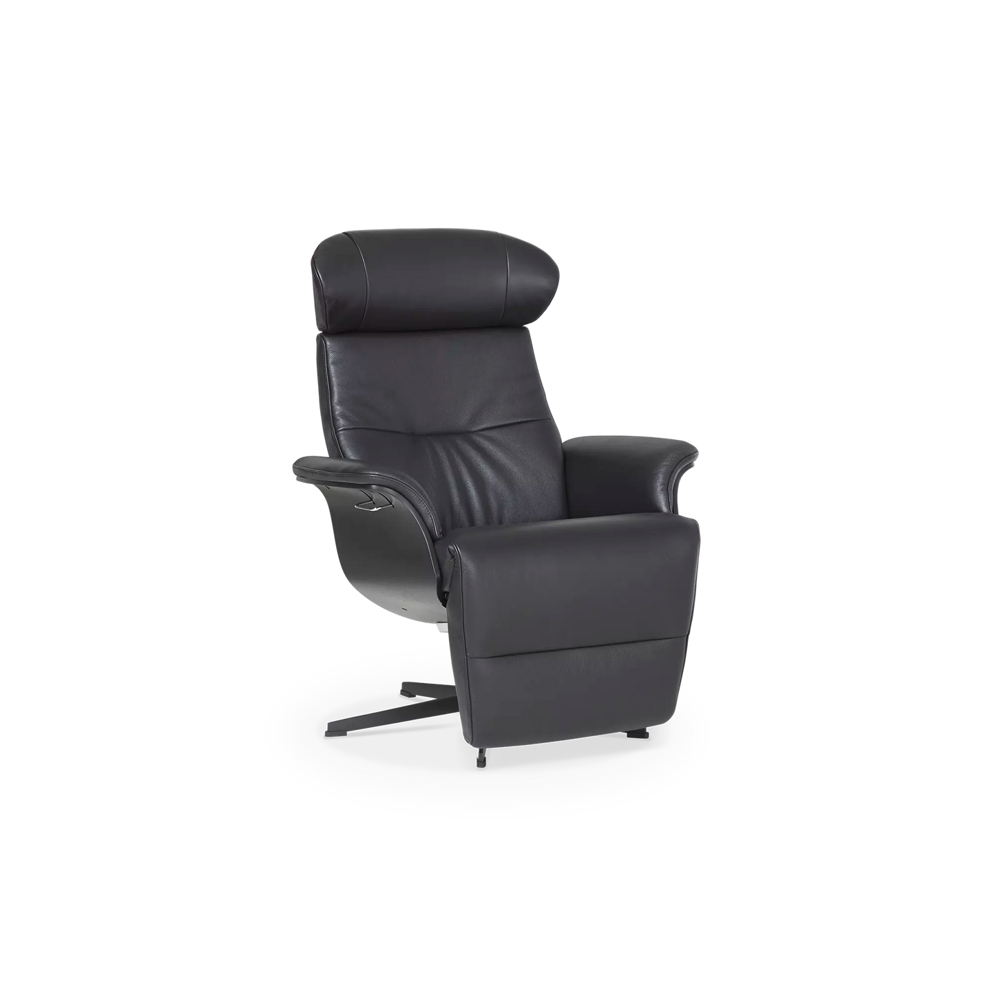 Timeout - Fauteuil inclinable en cuir avec repose-pieds intégré par Conform