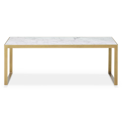 Evert - Table basse en marbre et en laiton