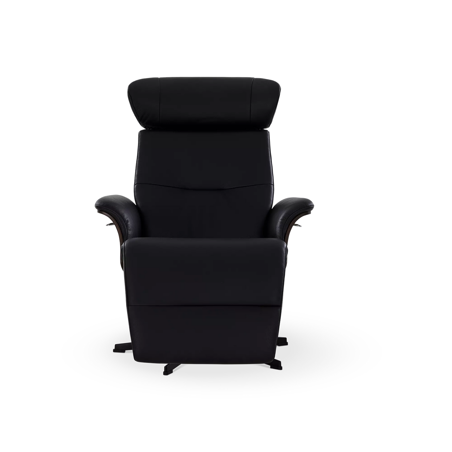 Time Out - Fauteuil inclinable en cuir avec repose-pieds intégré par Conform