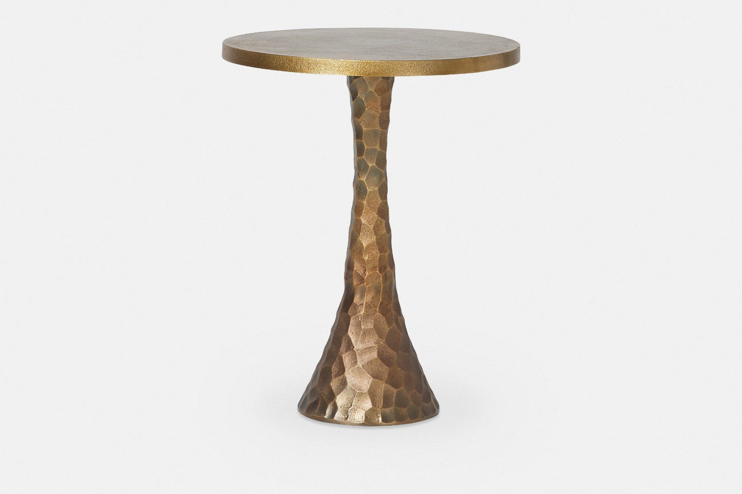 Nero - Round Brass Side Table