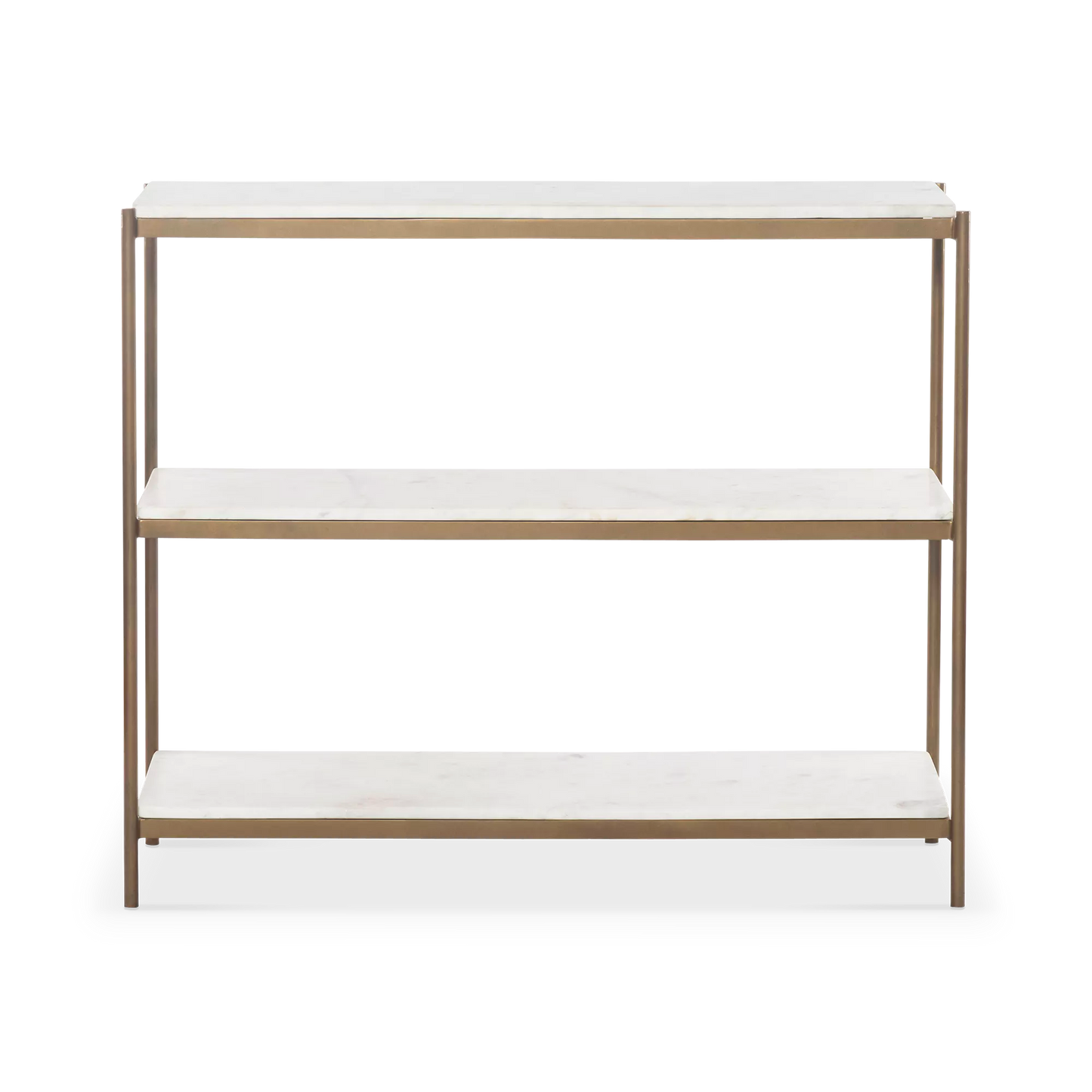 Felix - Console en laiton antique et marbre par Four Hands