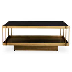 Finch - Table basse en verre et laiton