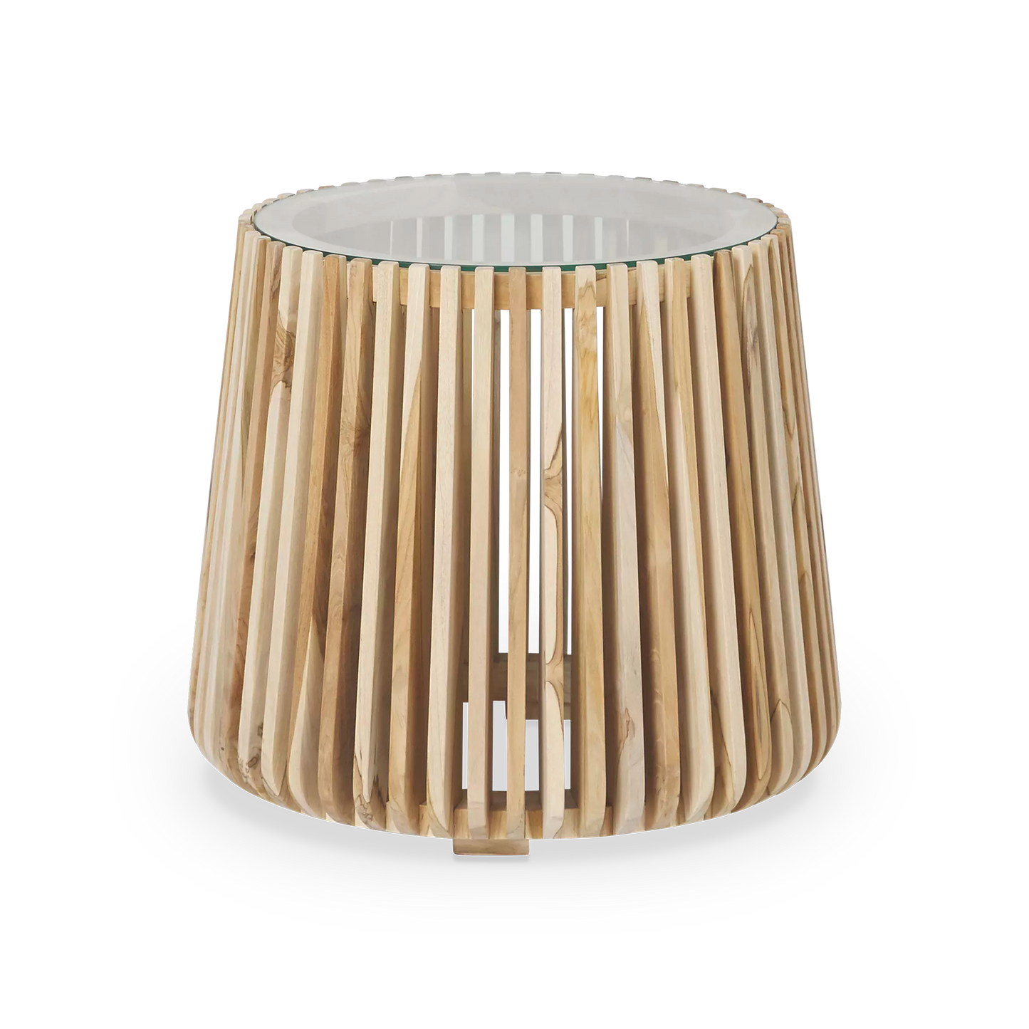 Alder - Teak and Glass Side Table