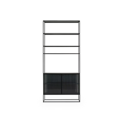 Parsons - Metal and Fluted Glass Shelving Unit