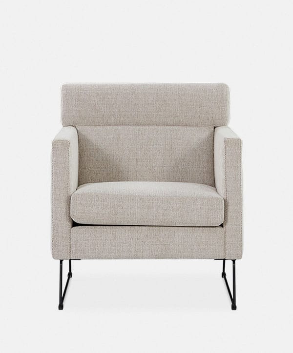 Degano - Armchair with Sled Base by Furninova