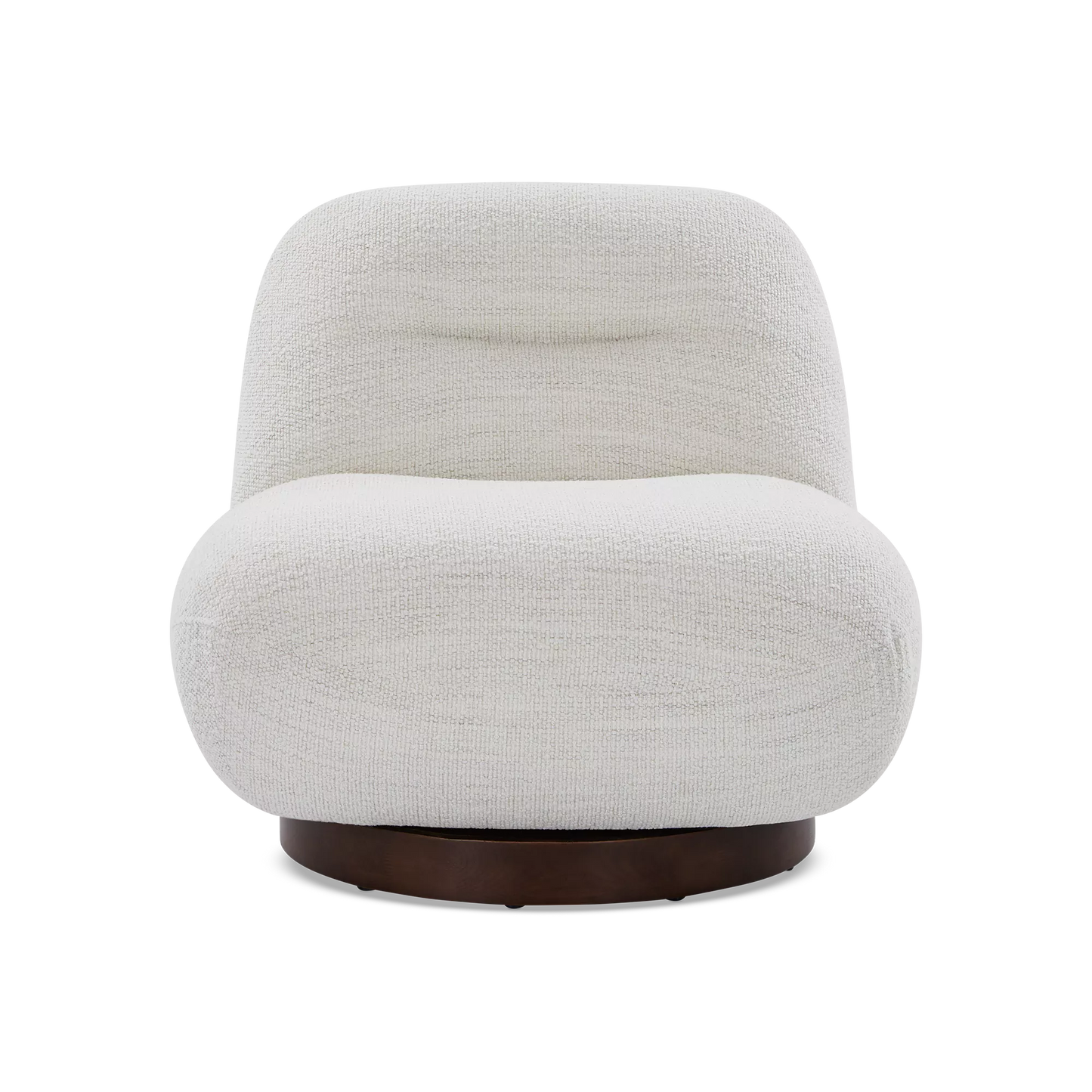 Pence - Bouclé Fabric Upholstered Swivel Chair