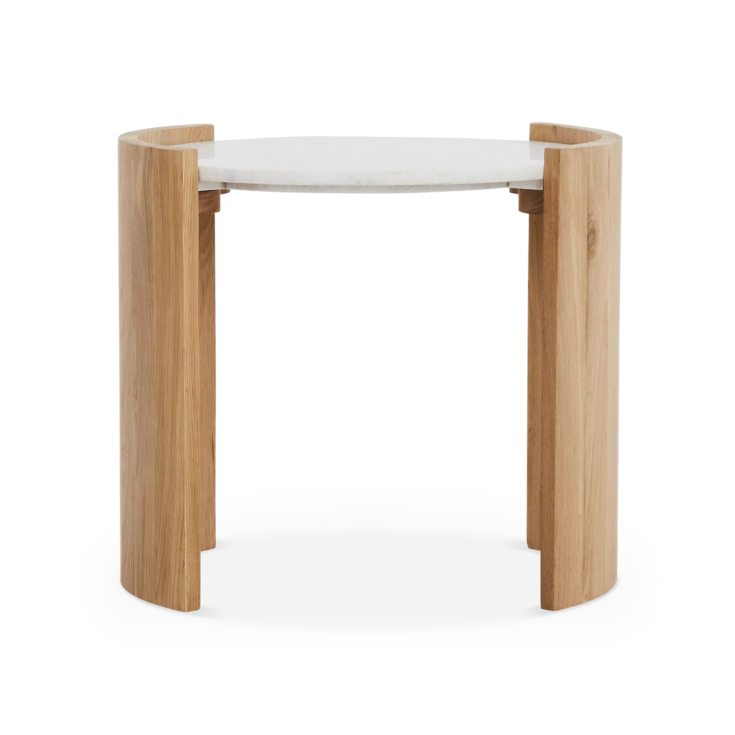 Dala - Marble and Solid Oak Side Table