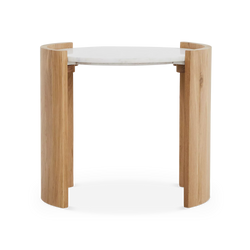 Dala - Marble and Solid Oak Side Table
