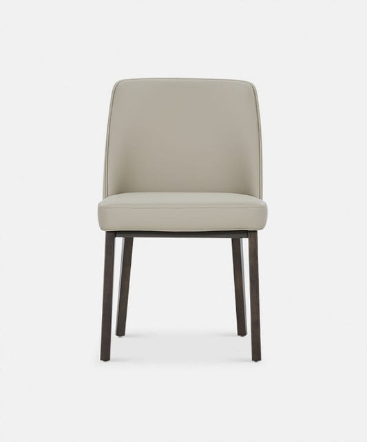 Eva - Faux Leather and Wood Dining Chair by Trica
