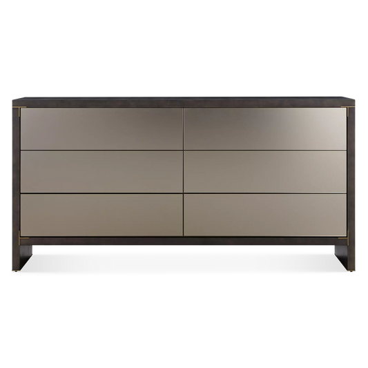 Form - Rustic Oak and Gilded Steel Dresser by Trica