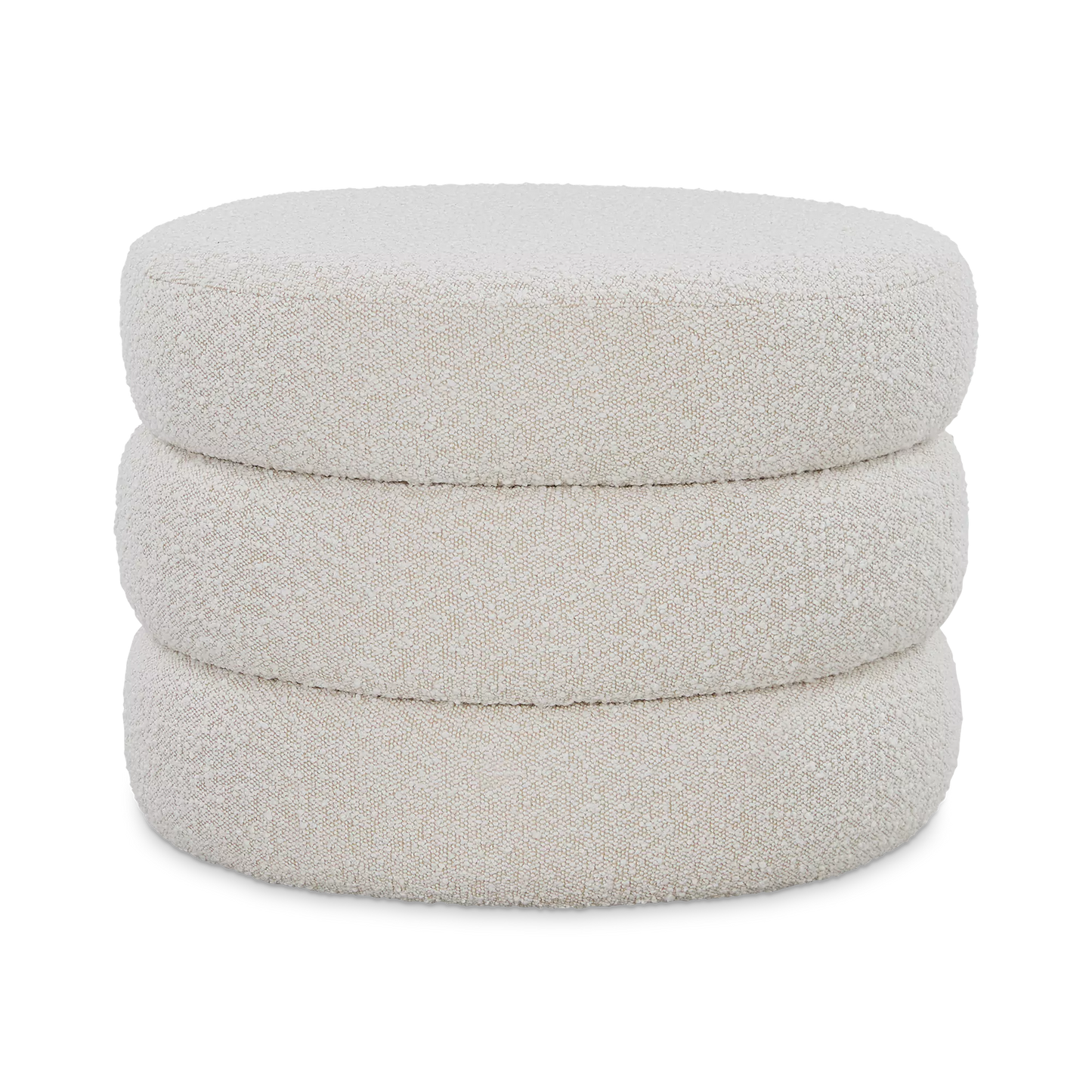 Fiel - Bouclé Fabric Upholstered Pouf