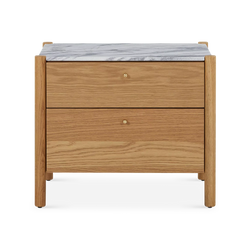 Jules - Oak Nightstand with Marble Top