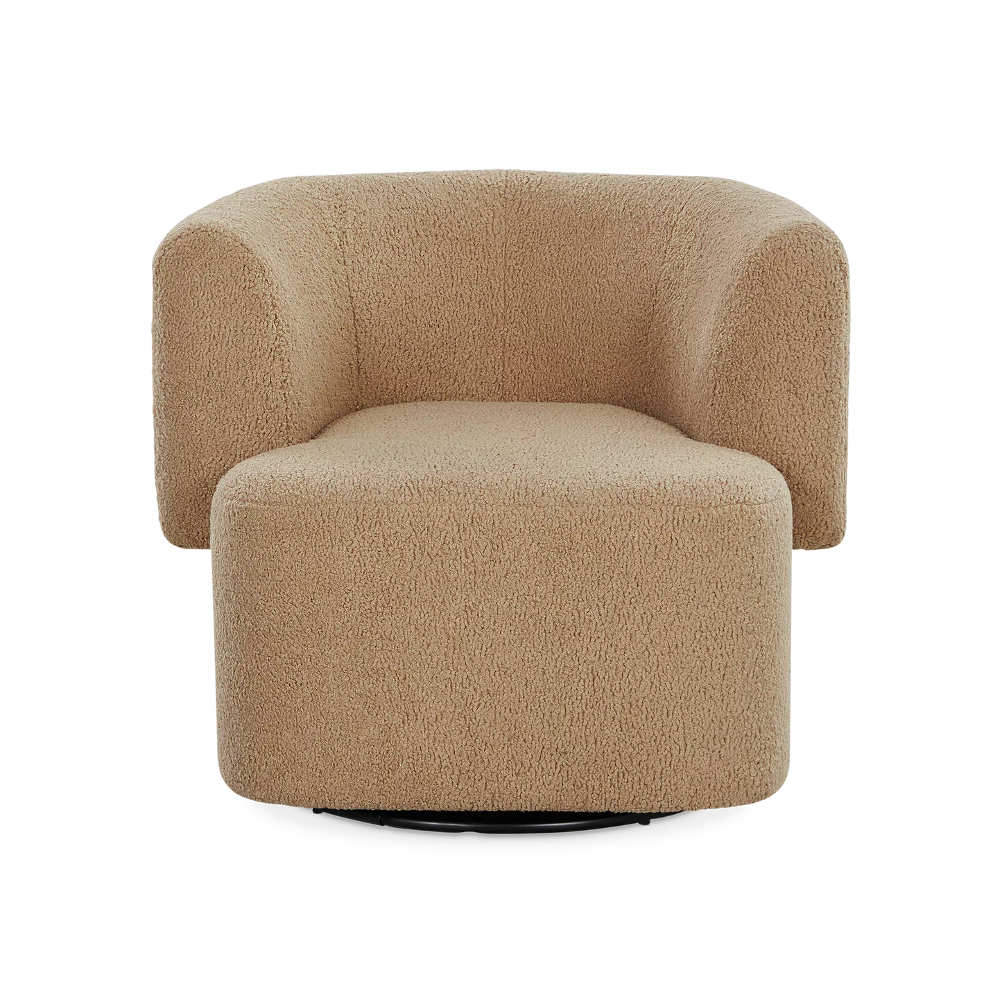 Tybalt - Fauteuil pivotant en imitation de peau de mouton par Four Hands