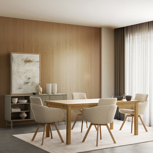 Naomi - Table extensible en bois