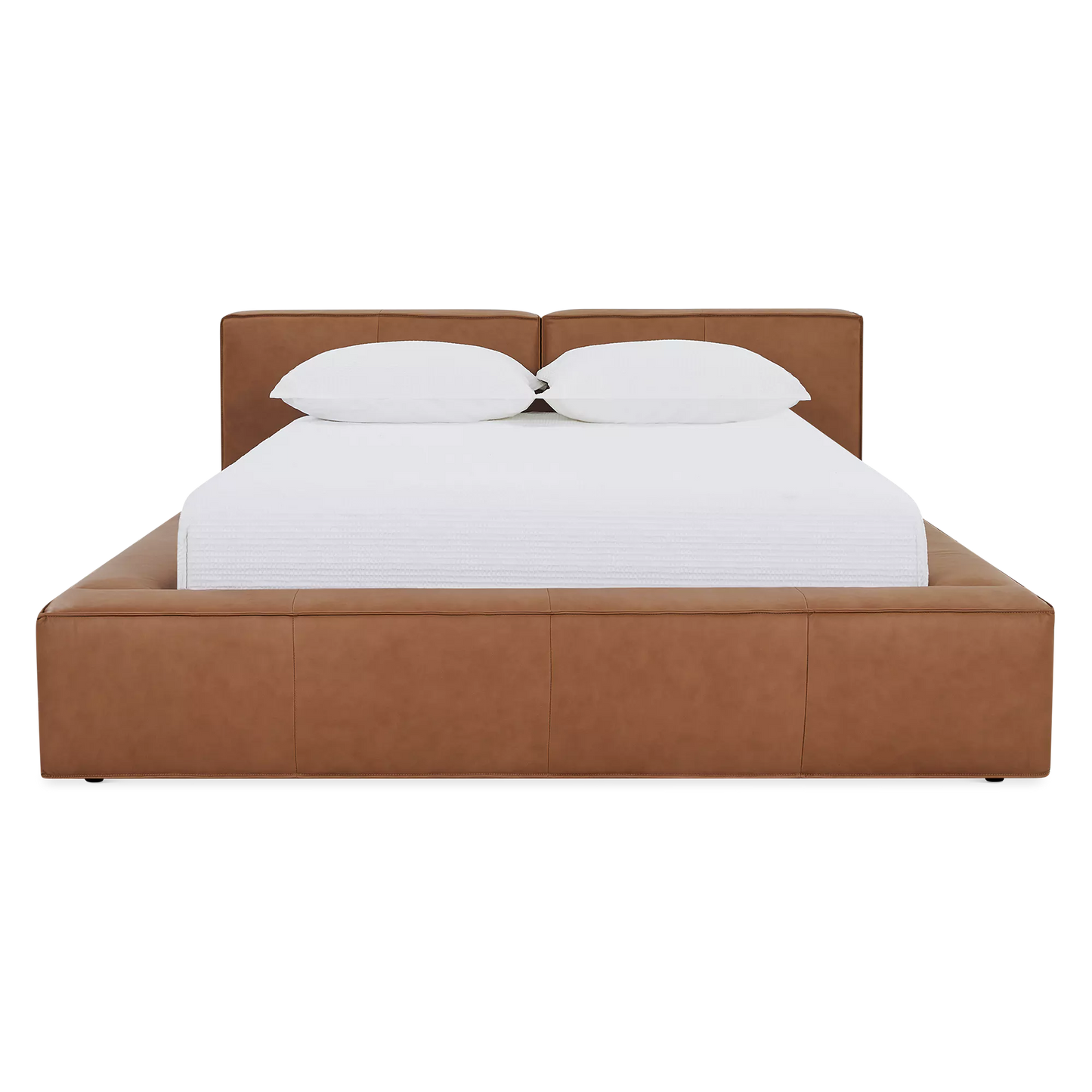 Slova - Lit plateforme avec revêtement en cuir