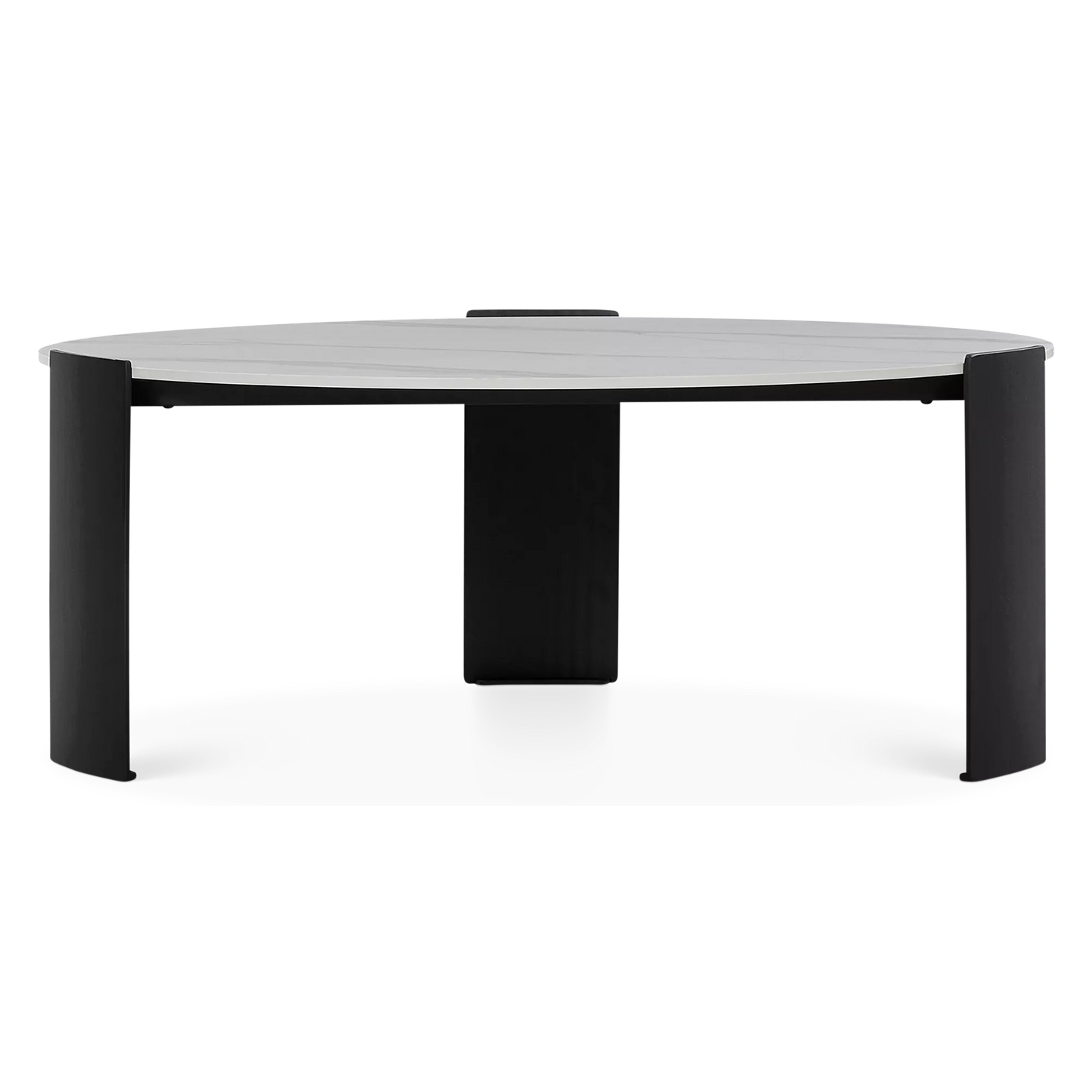 Lucinda - Round Marble-Effect Ceramic Coffee Table