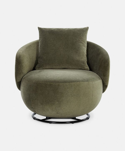 Rondo - Fauteuil pivotant en velours
