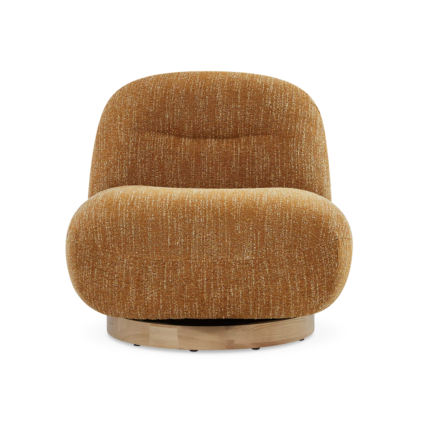Pence - Bouclé Fabric Upholstered Swivel Chair