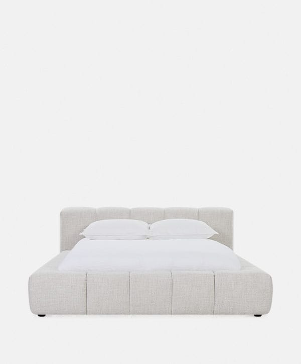Fiona Bed - Bouclé Fabric Upholstered Bed