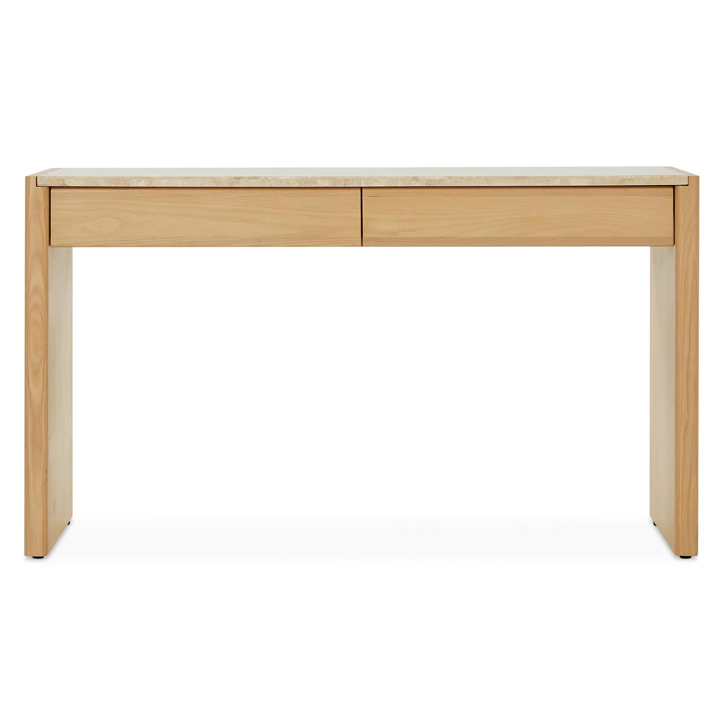 Travoli - Travertine and Ash Wood Console Table