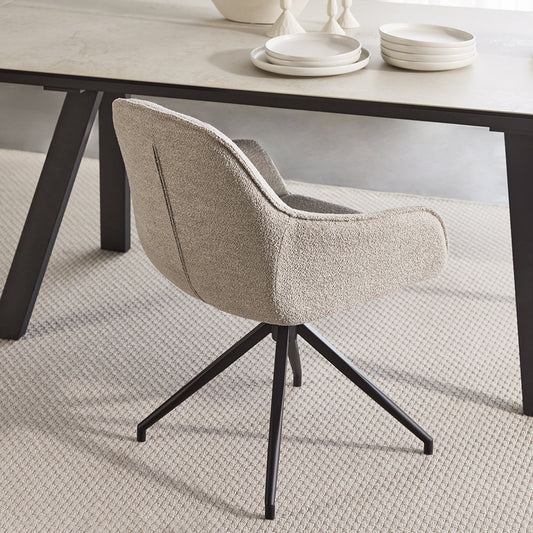 Shaun - Chaise de salle à manger en tissu