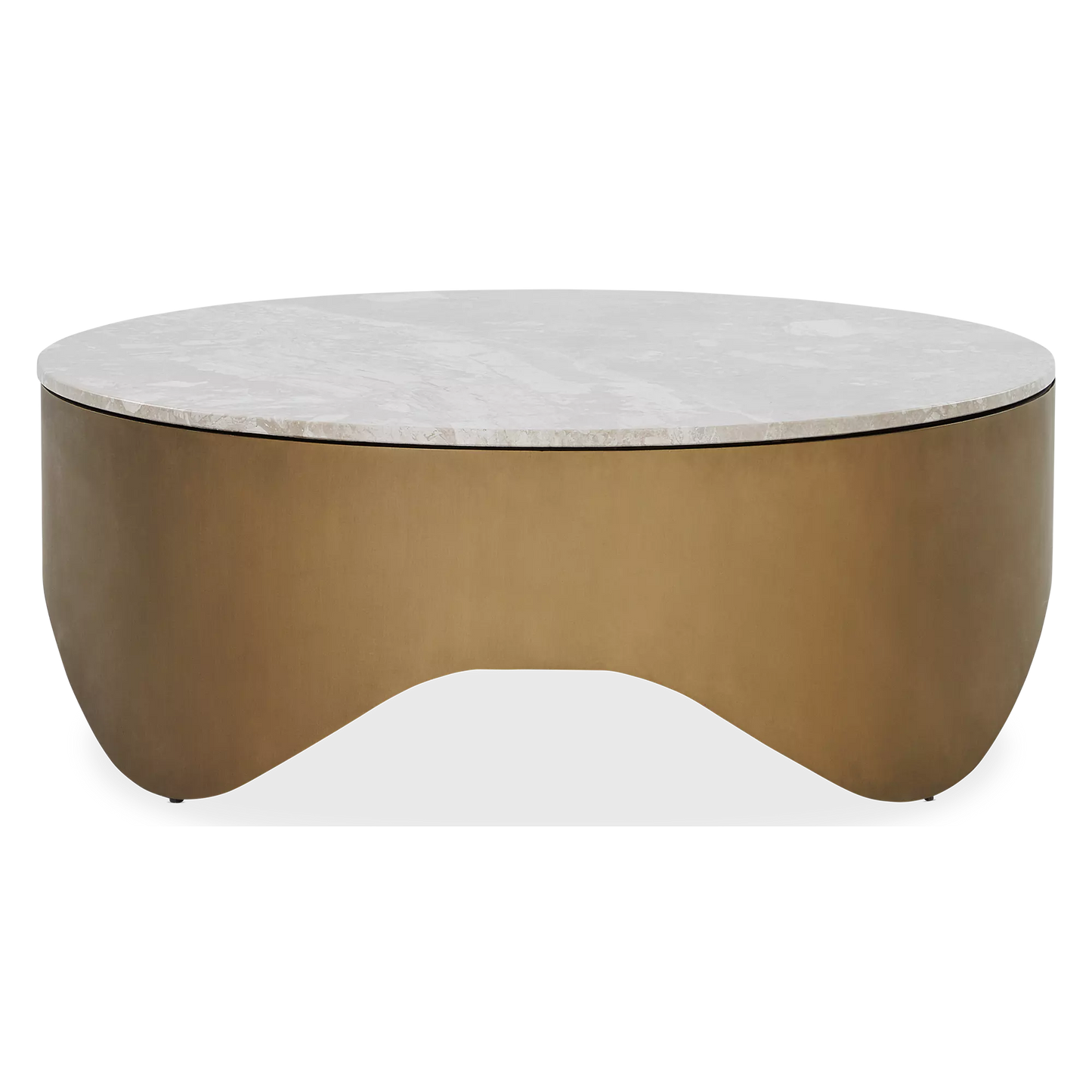 Guinevere - Brass and Marble Coffee Table