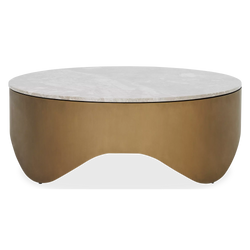 Guinevere - Brass and Marble Coffee Table