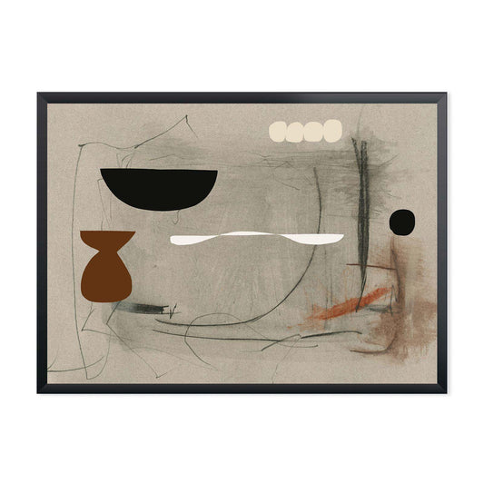 Chime - Black Wood Framed Print