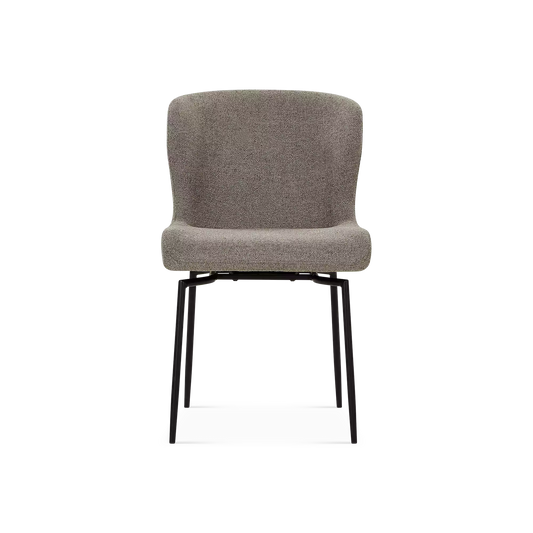 Glam - Chaise de salle à manger pivotante en tissu bouclé