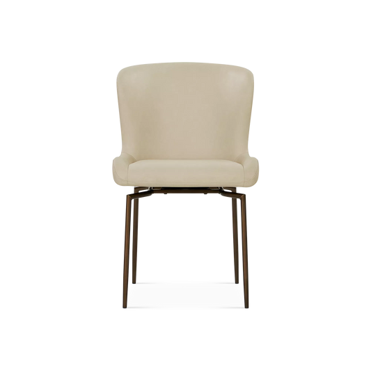 Glam - Chaise de salle à manger pivotante en cuir