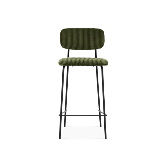 Zibeli - Tabouret hauteur comptoir en tissu