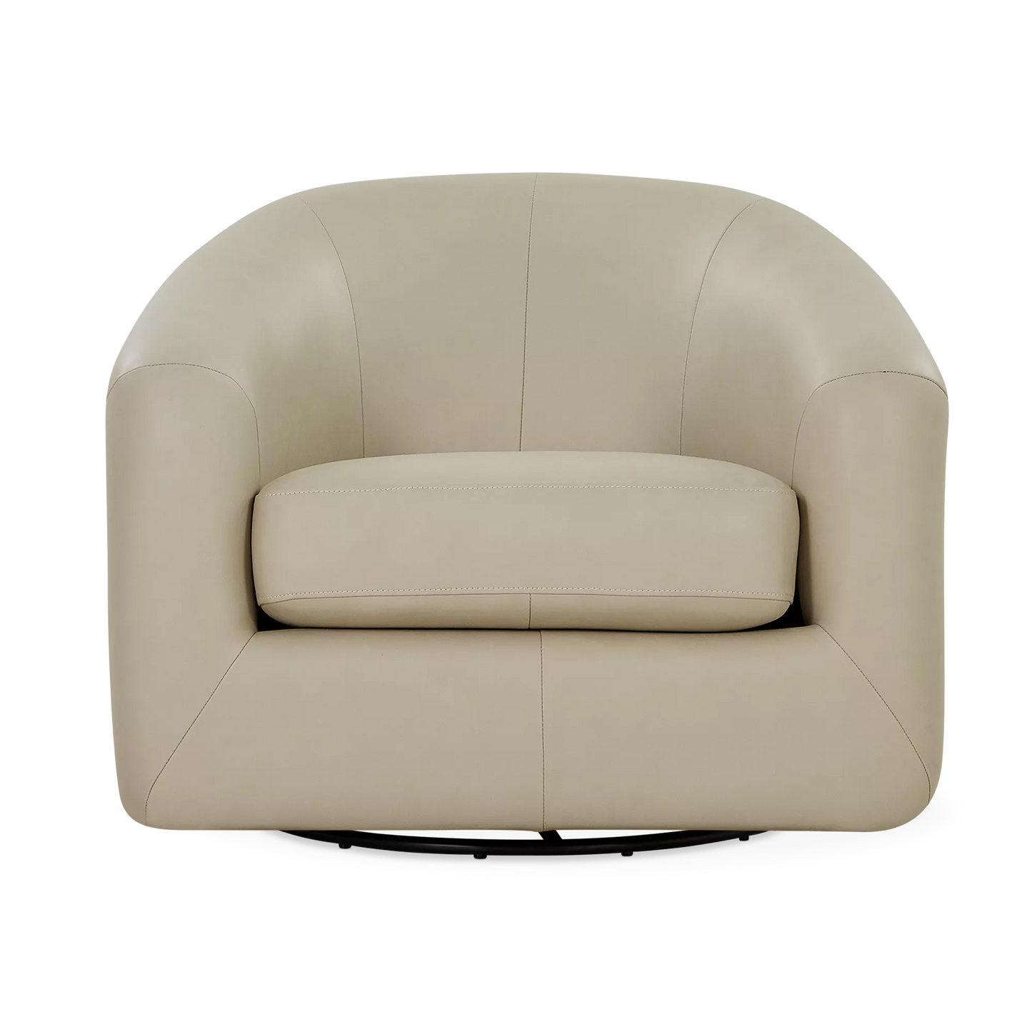 Aksel - Leather Swivel Armchair