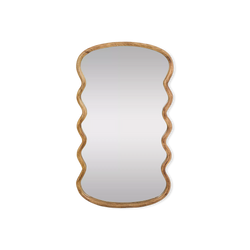 Wavy - miroir en bois de manguier ondulé