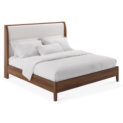 Julia - Smoked Walnut Bed by Mobican