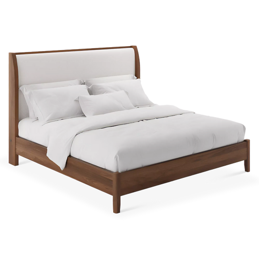 Julia - Smoked Walnut Bed by Mobican