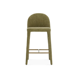 Oliver - Velvet and Gold Metal Stool