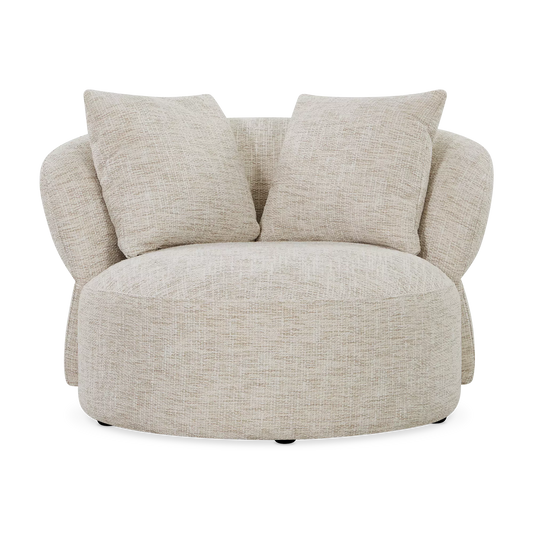 Amora - Fauteuil pivotant en tissu