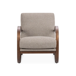 Paxon - Wood Veneer and Fabric Armchair by Four Hands | Maison Corbeil