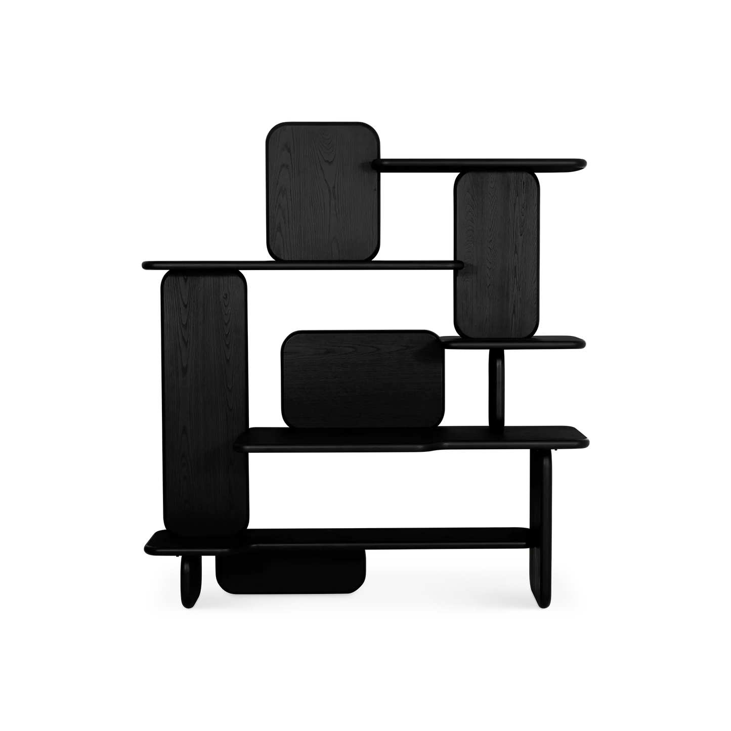 Bologna - Modern Black Wood Bookcase