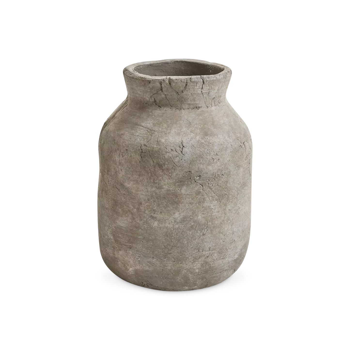Éther - vase déco en terre cuite grise