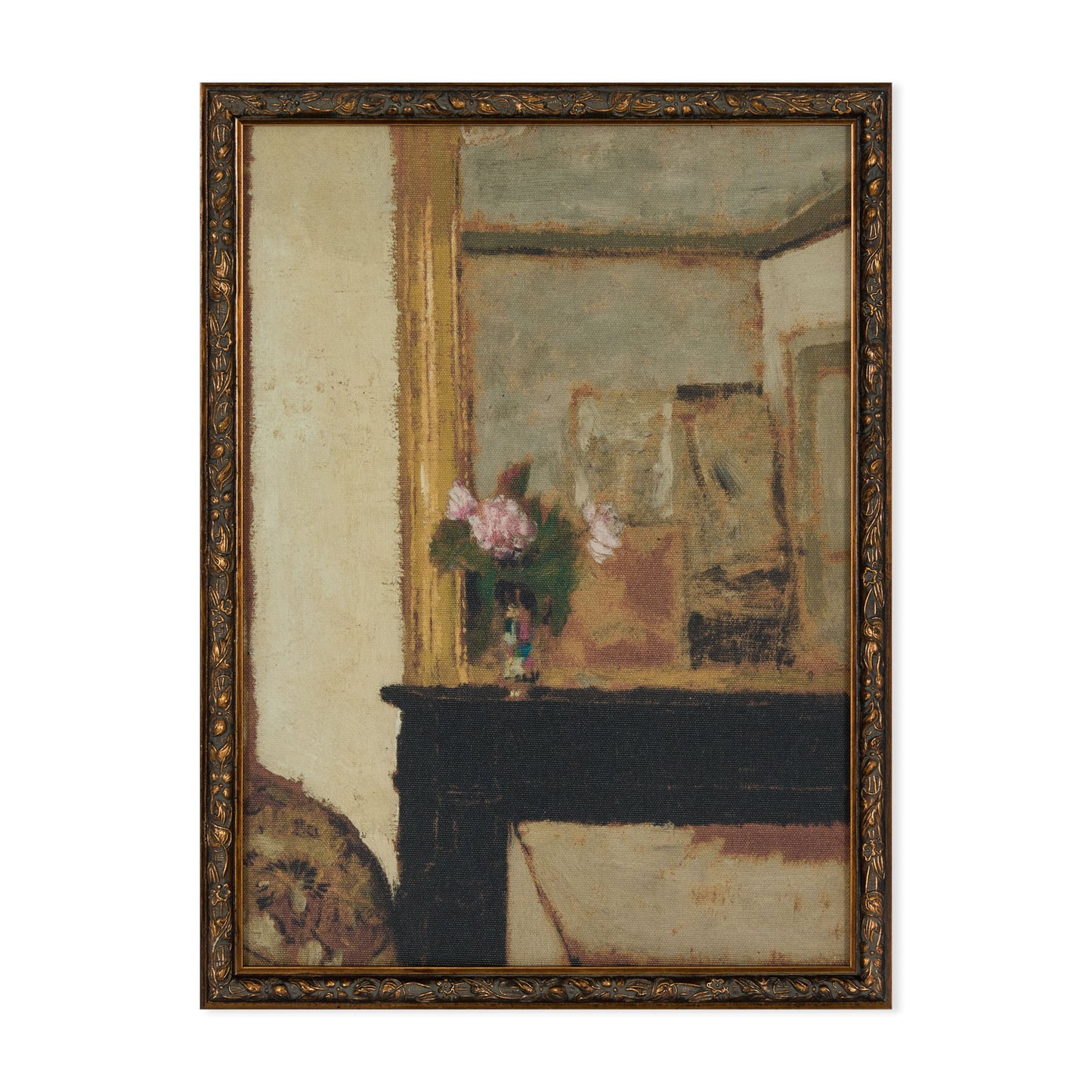 Vase of Flower - impression avec cadre doré peint