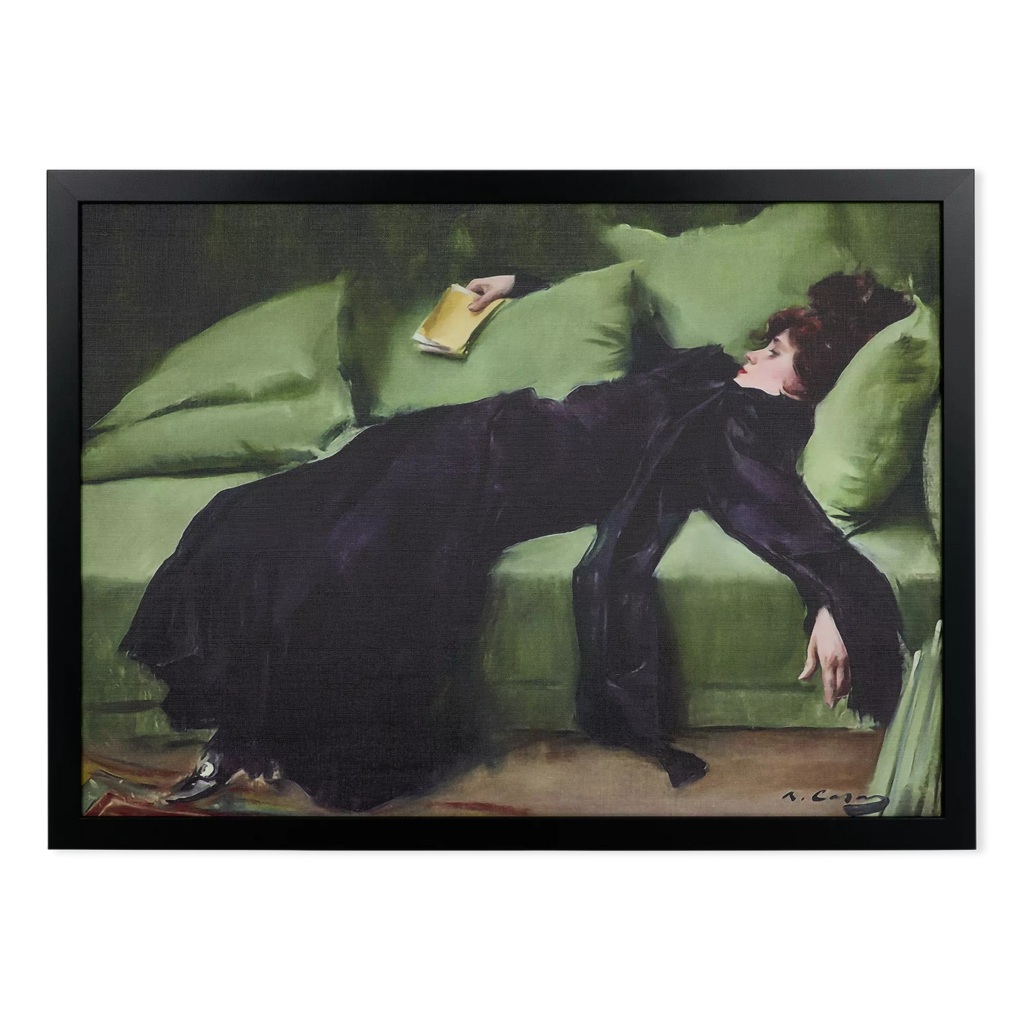 Lady - tableau figuratif avec encadrement noir