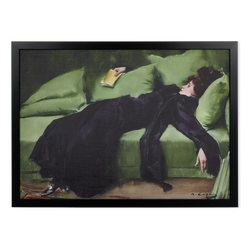 Lady - tableau figuratif avec encadrement noir