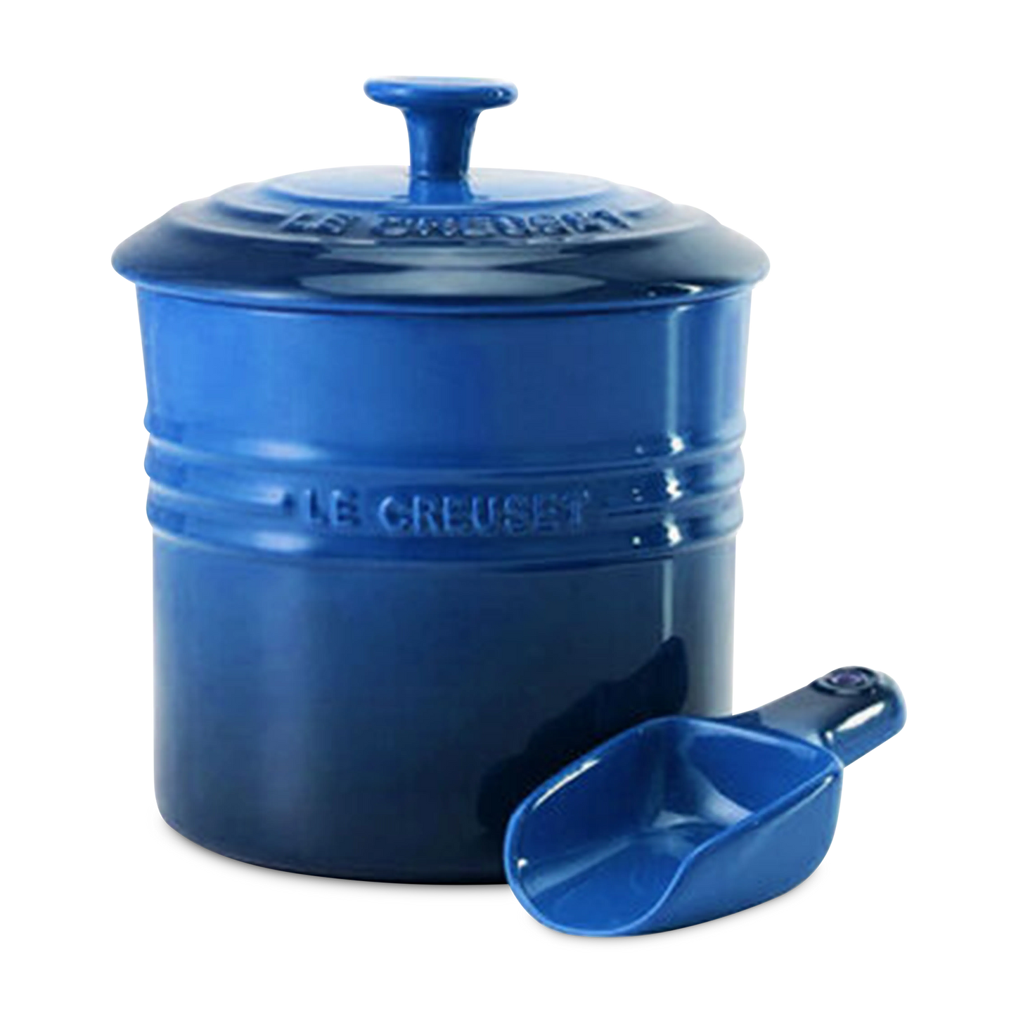 Le Creuset - stoneware pet food container with scoop